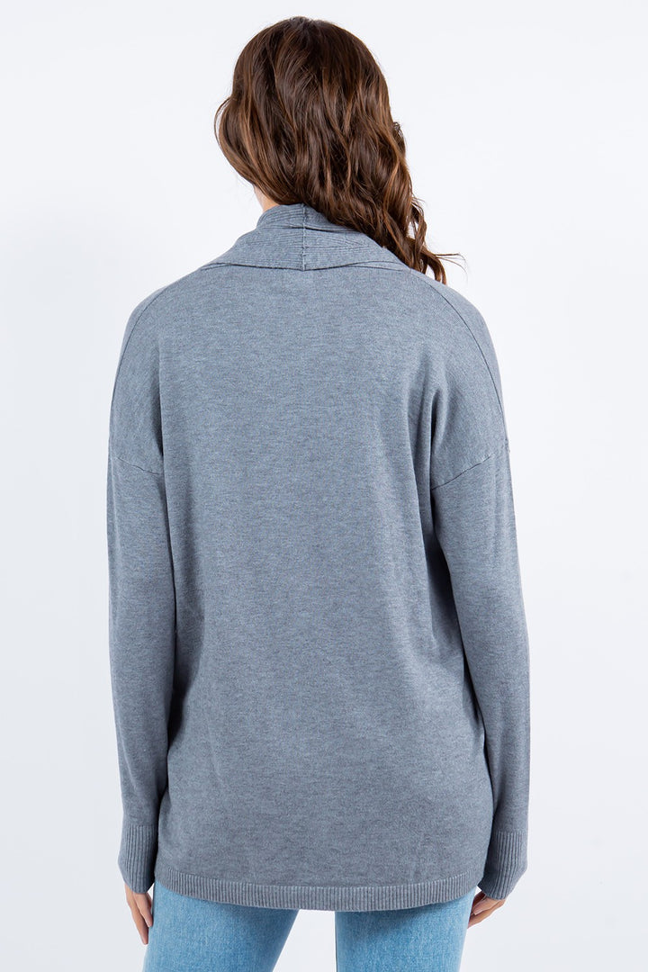 Dreamy Shawl Cardigan (Heather Steel)