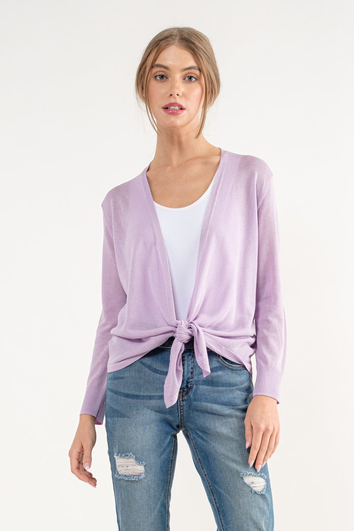 Cielo Multi Tie Cardigan (Lavender)