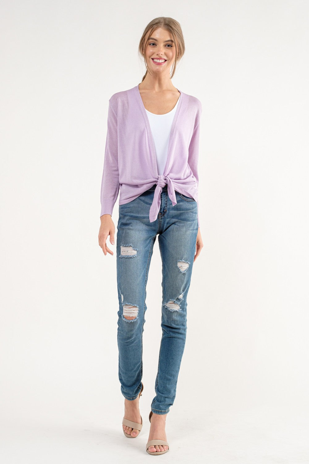 Cielo Multi Tie Cardigan (Lavender)
