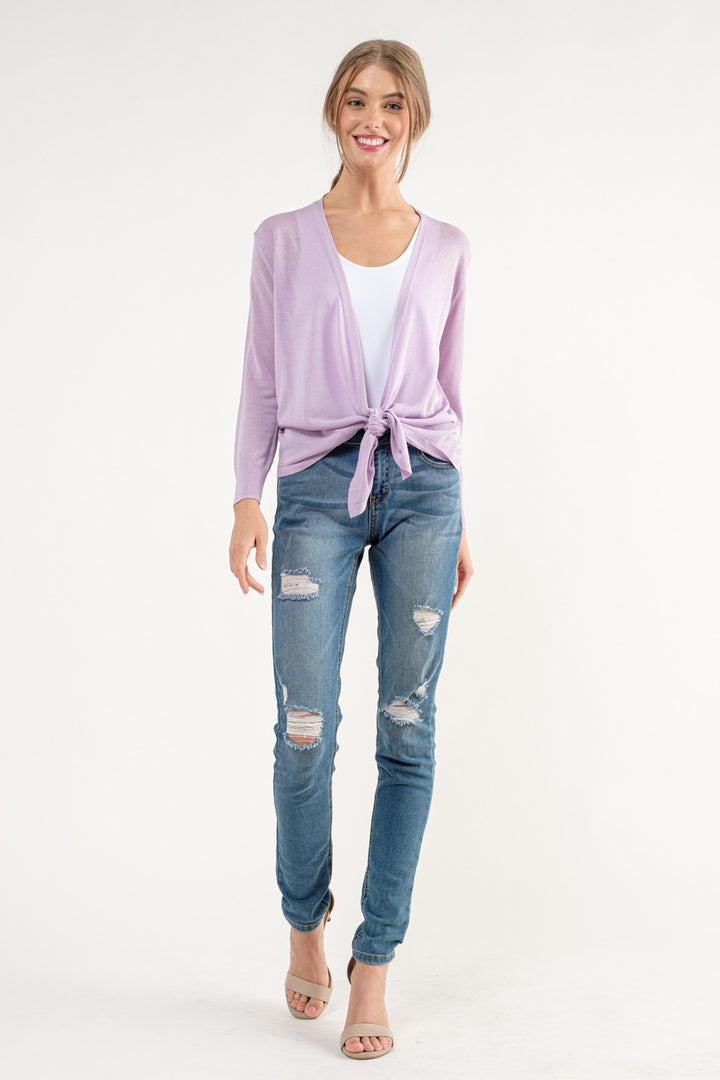 Cielo Multi Tie Cardigan (Lavender)