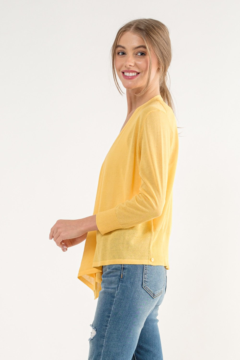 Cielo Multi Tie Cardigan (Yellow)