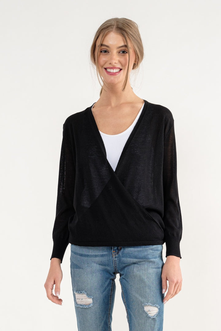 Cielo Multi Tie Cardigan (Black)