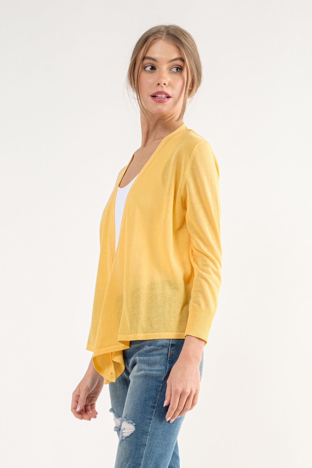 Cielo Multi Tie Cardigan (Yellow)