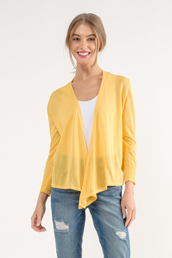 Cielo Multi Tie Cardigan (Yellow)