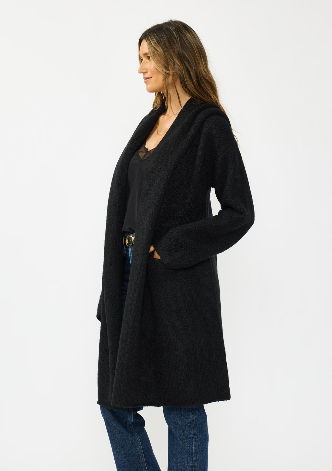 Lovestitch Coatigan (Black)