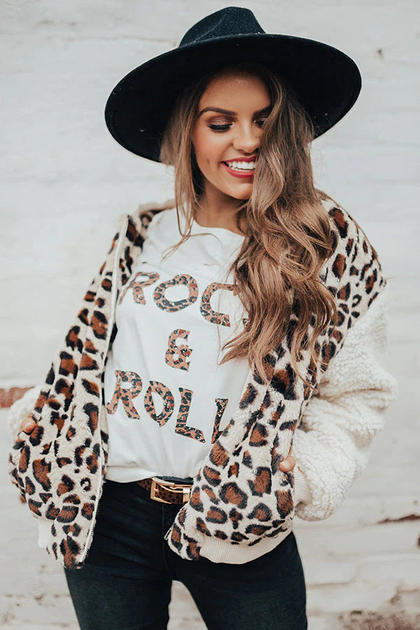 My Cozy Leopard Sherpa Jacket