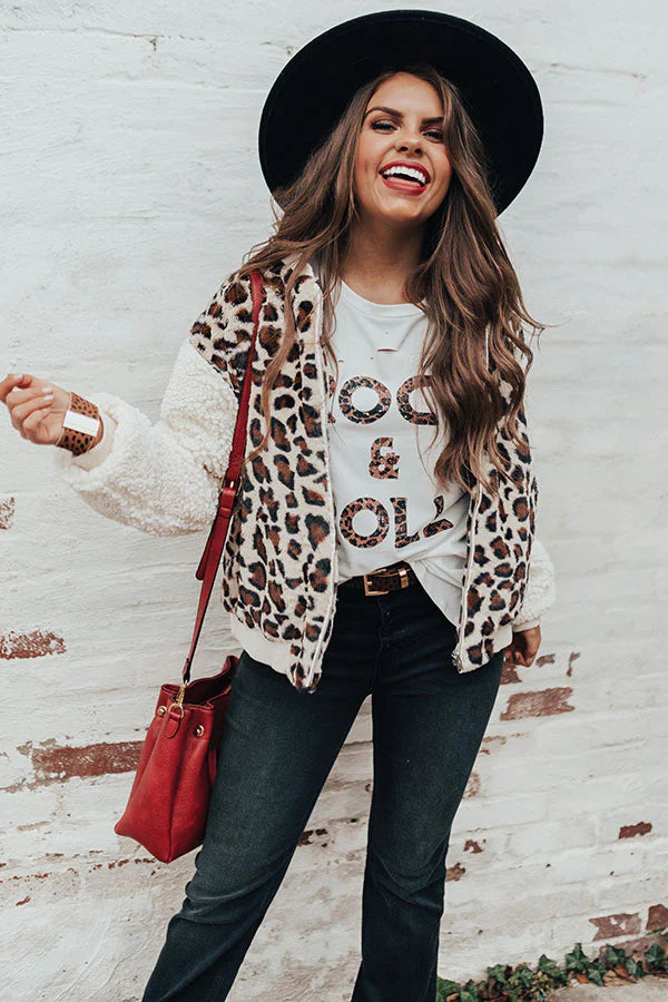 My Cozy Leopard Sherpa Jacket