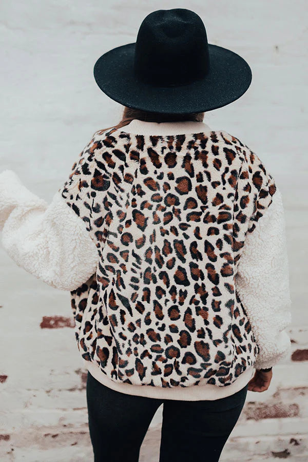 My Cozy Leopard Sherpa Jacket