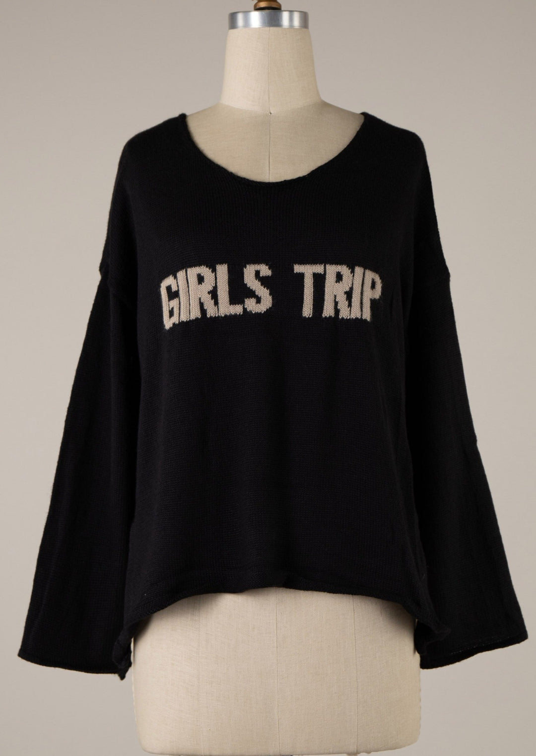 My Cozy Girls Trip Sweater (Black)