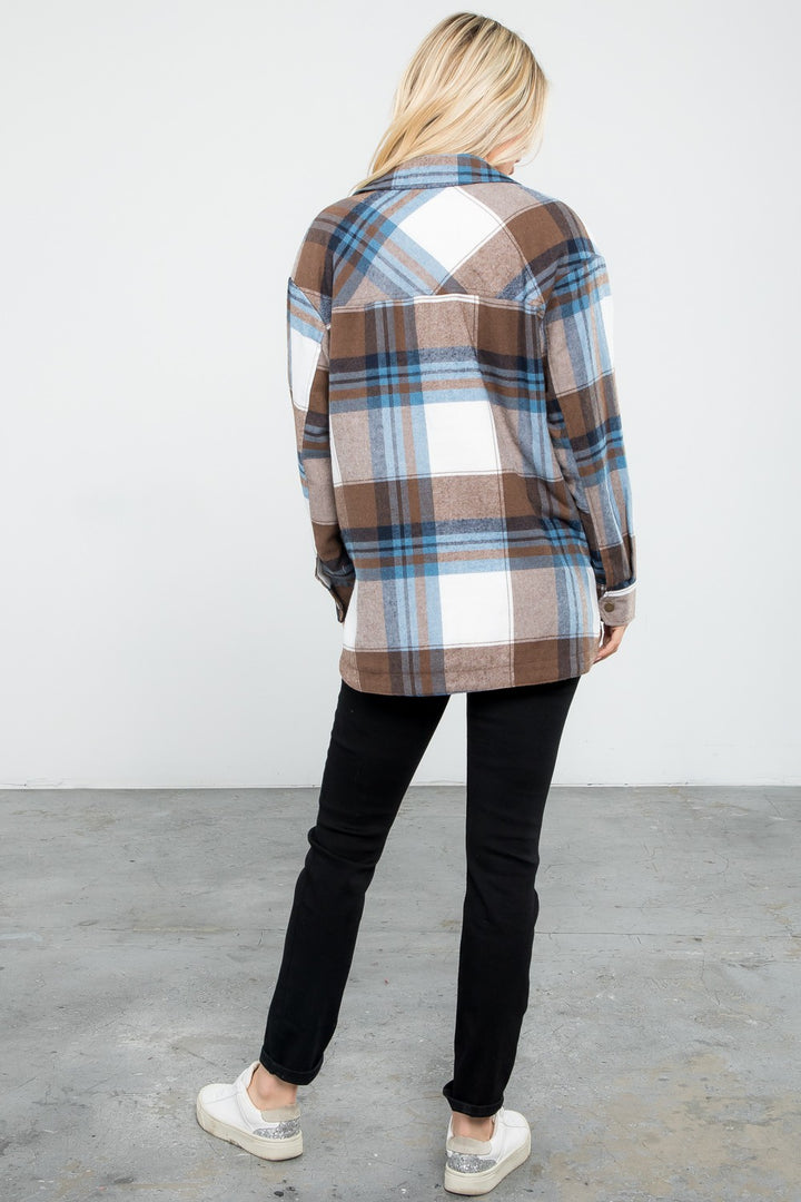 Twenty Six Sherpa Plaid Shacket