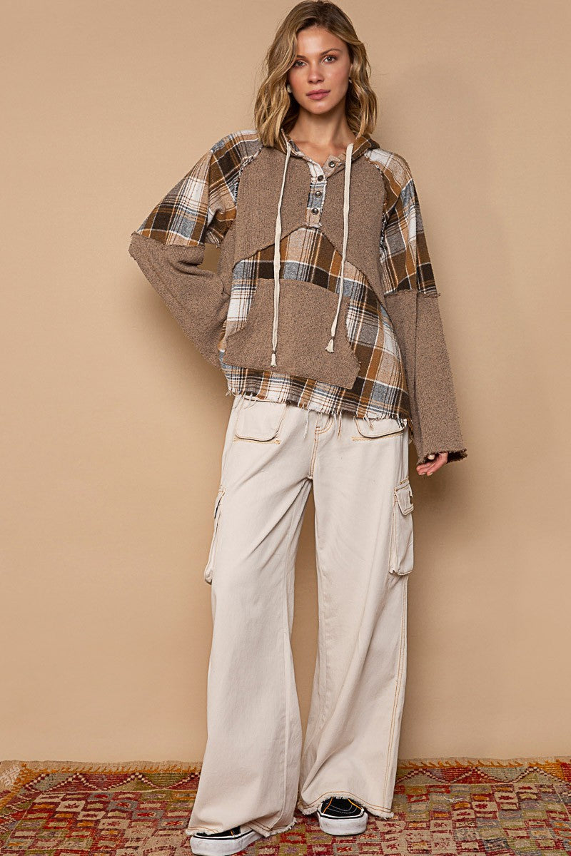 POL Plaid Pullover Hoodie