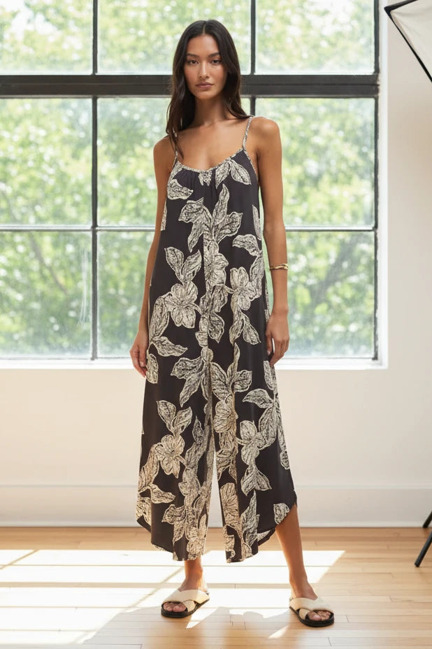 Z Supply Flared Asha Floral Jumpsuit