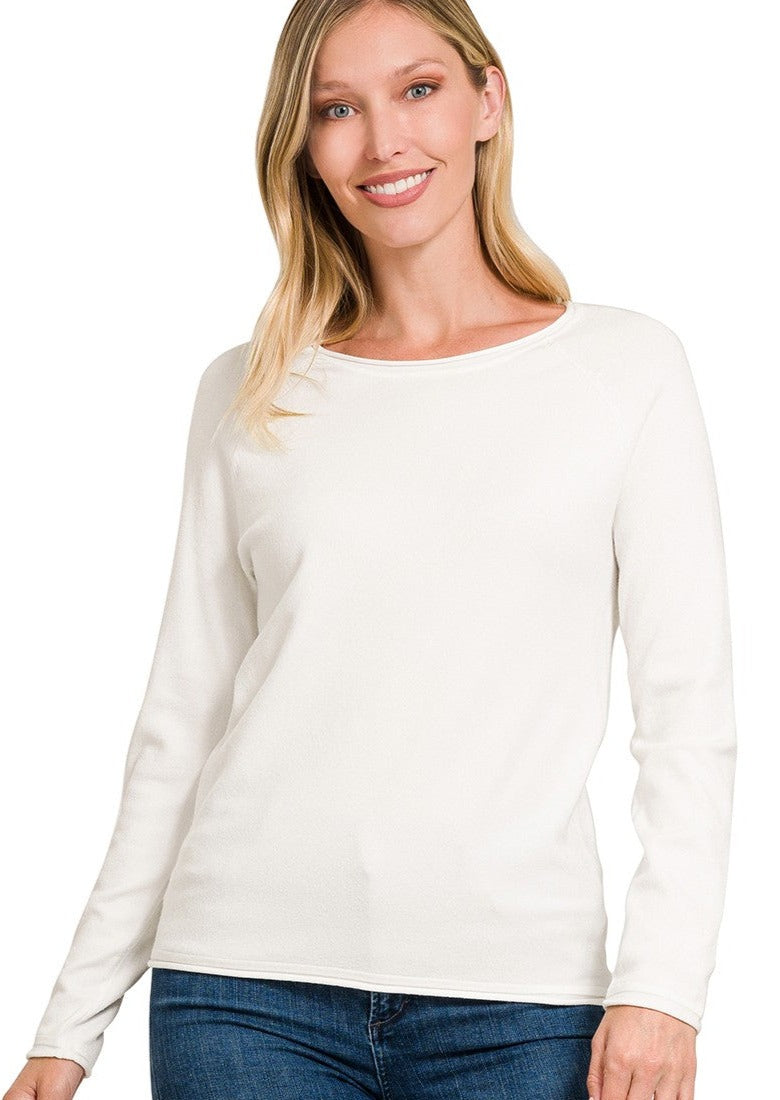 Zen Light Knit Sweater (Ivory)