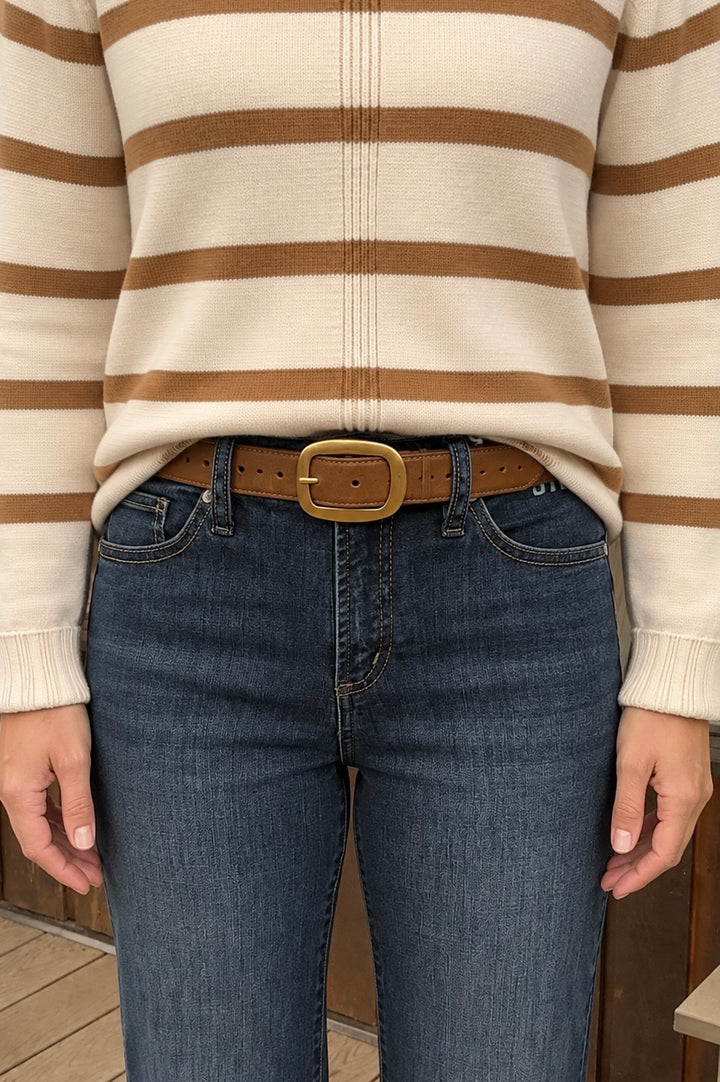 Most Wanted Suede Leather Belt (Caramel)
