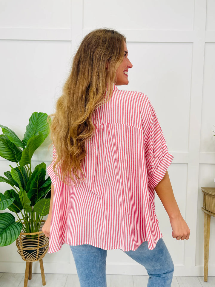 Zen Sunny Days Button Down Shirt (Ruby)