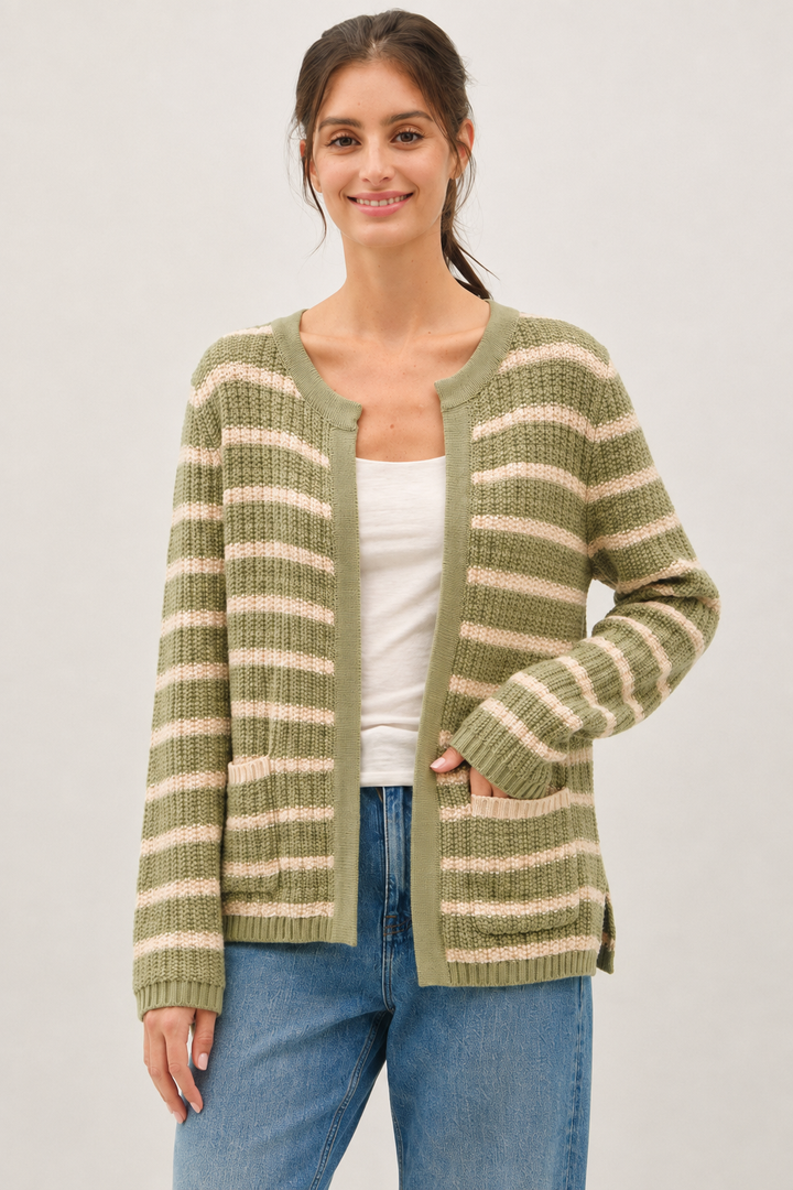 Be Cool Lola Striped Cardigan