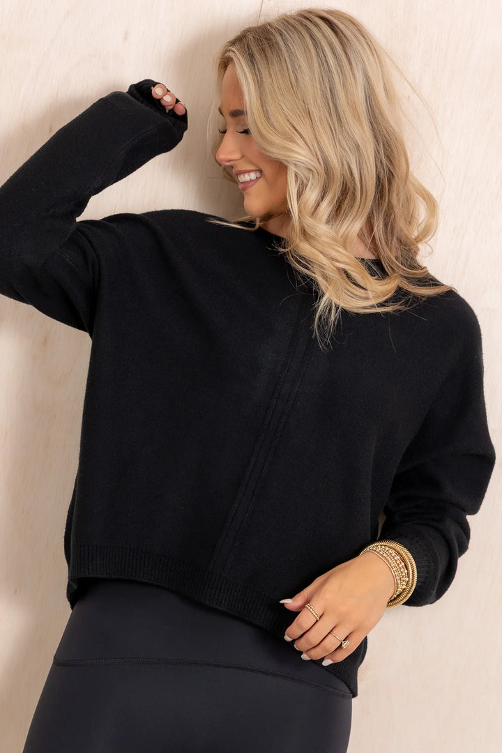 Zen Soft Knit Sweater (Black)