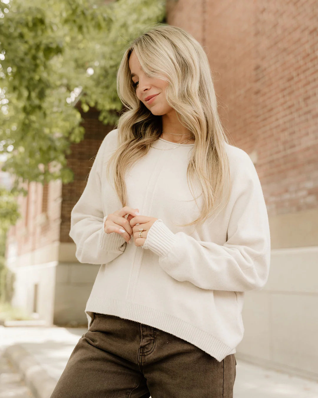 Zen Soft Knit Sweater (Sand Beige)