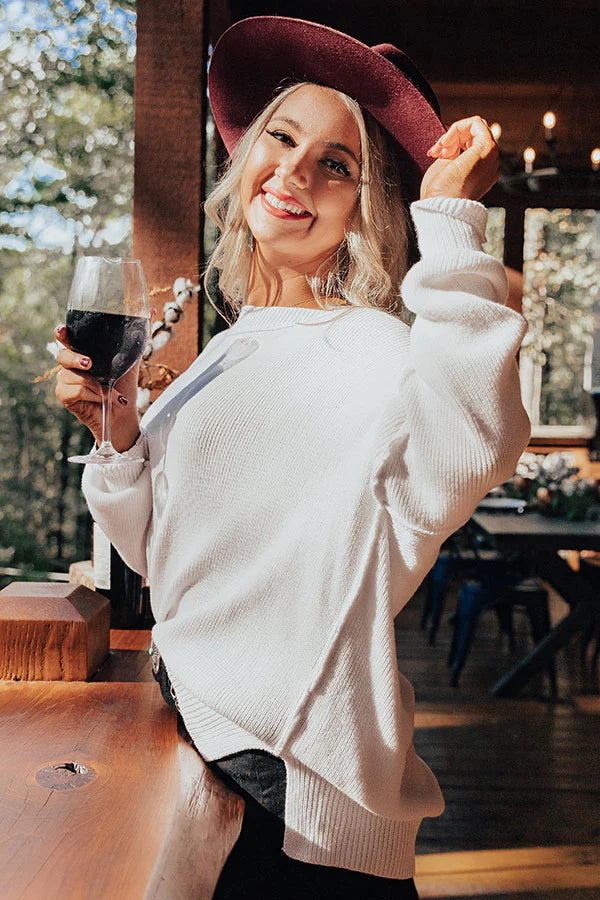 My Cozy At Home Sweater (White)