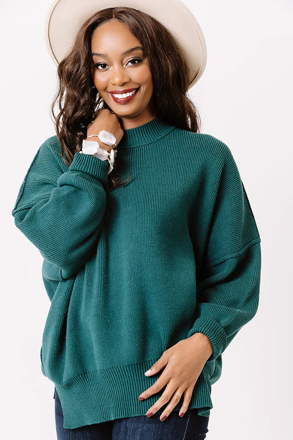 My Cozy At Home Sweater (Teal)
