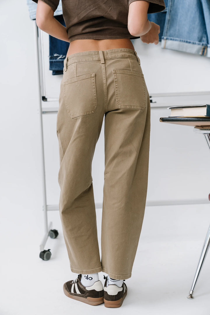 Vervet Low Rise Barrel Leg Jean