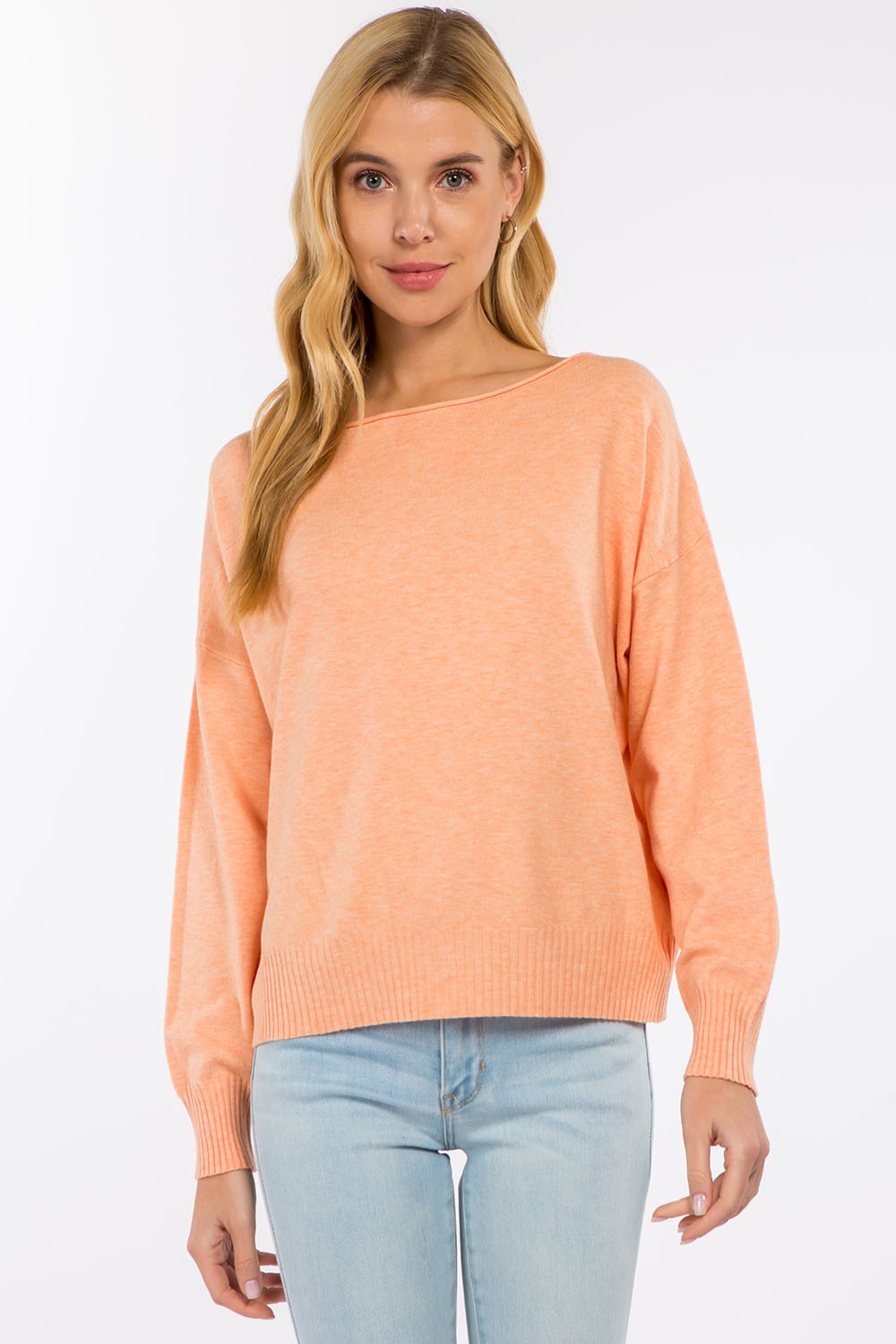 Dreamy Lounge Knit Sweater (Cantaloupe)