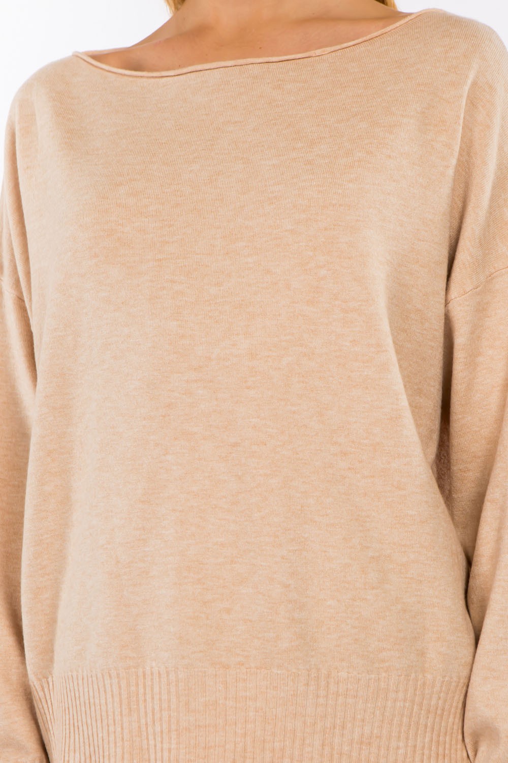 Dreamy Lounge Knit Sweater (Heather Taupe)