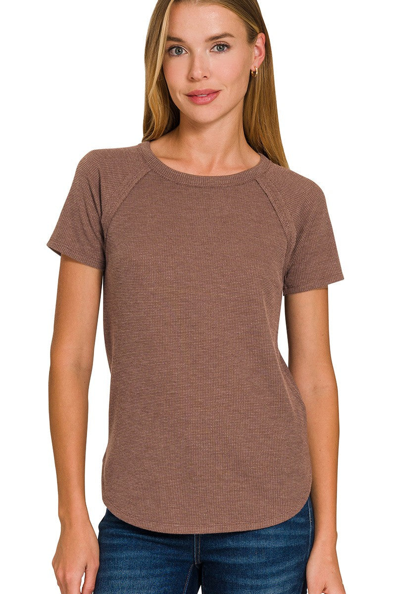 Zen Everyday Waffle Tee (Brown)