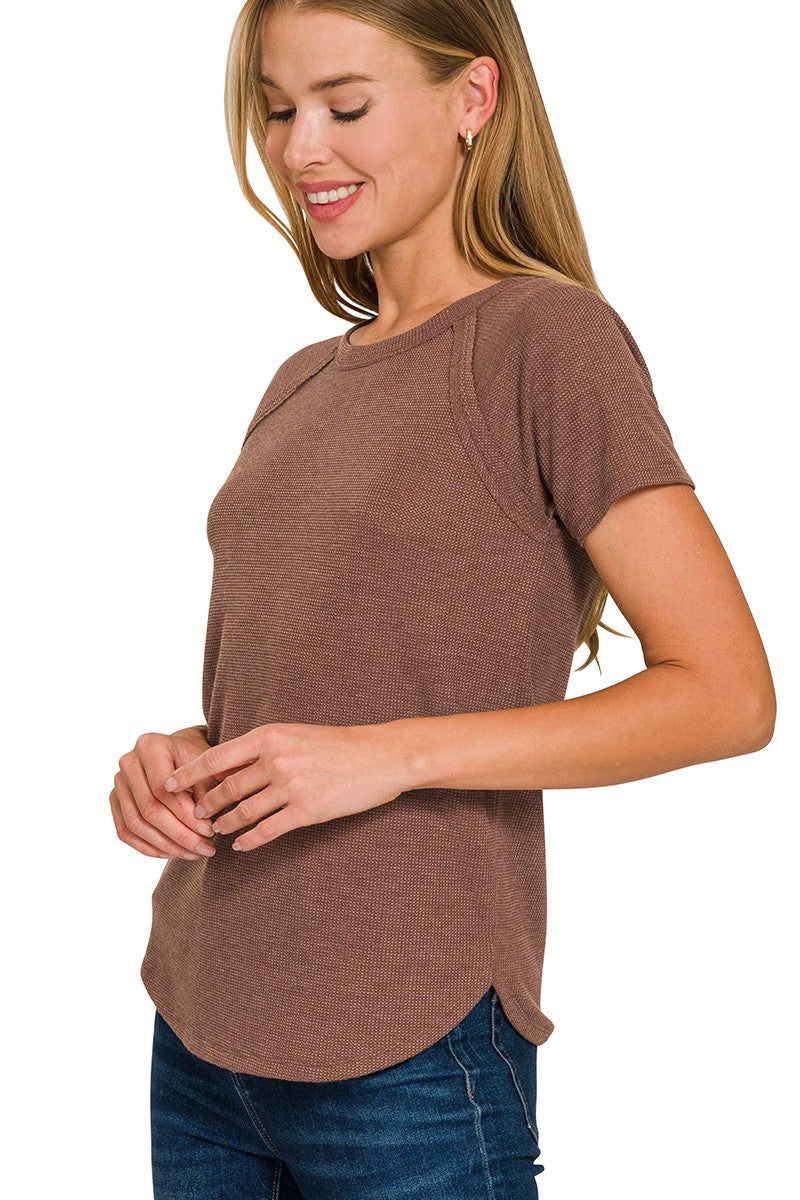 Zen Everyday Waffle Tee (Brown)