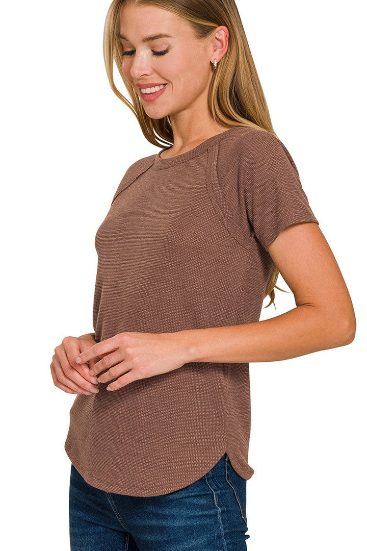 Zen Everyday Waffle Tee (Brown)