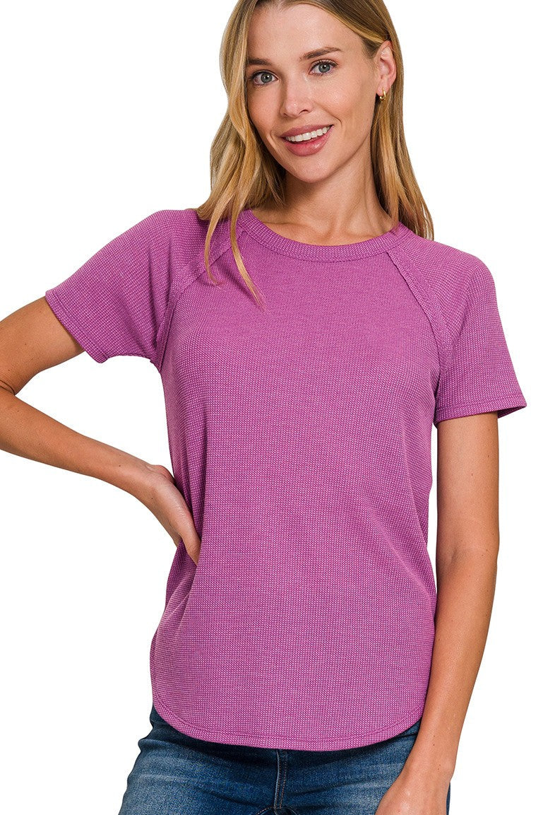 Zen Everyday Waffle Tee (Plum)