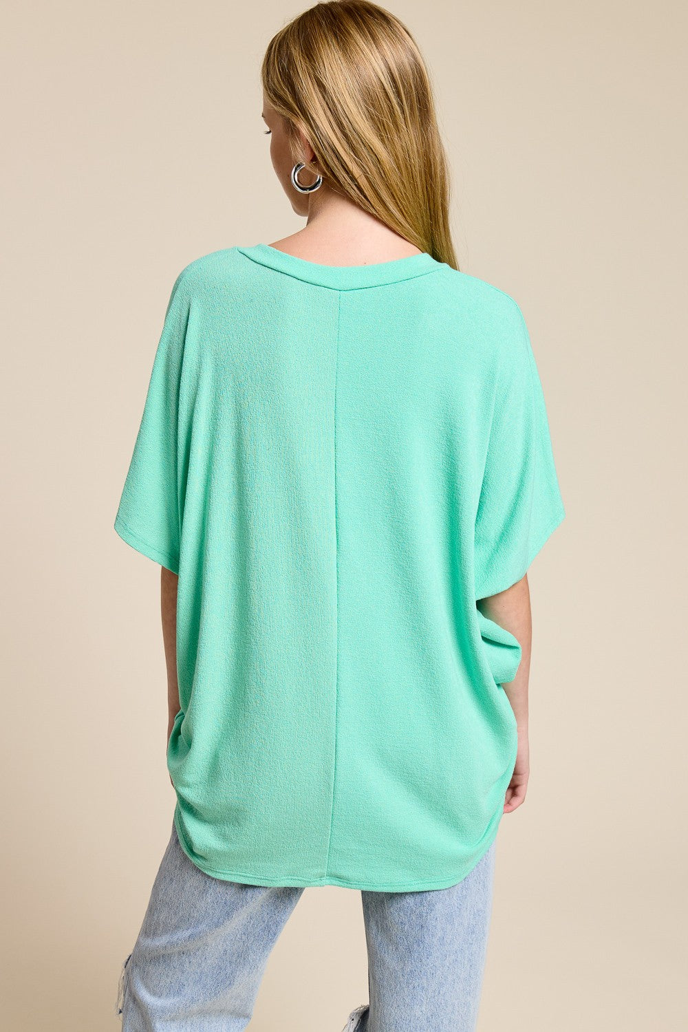 Jolie Slouchy Dolman Tee (Summer Green)