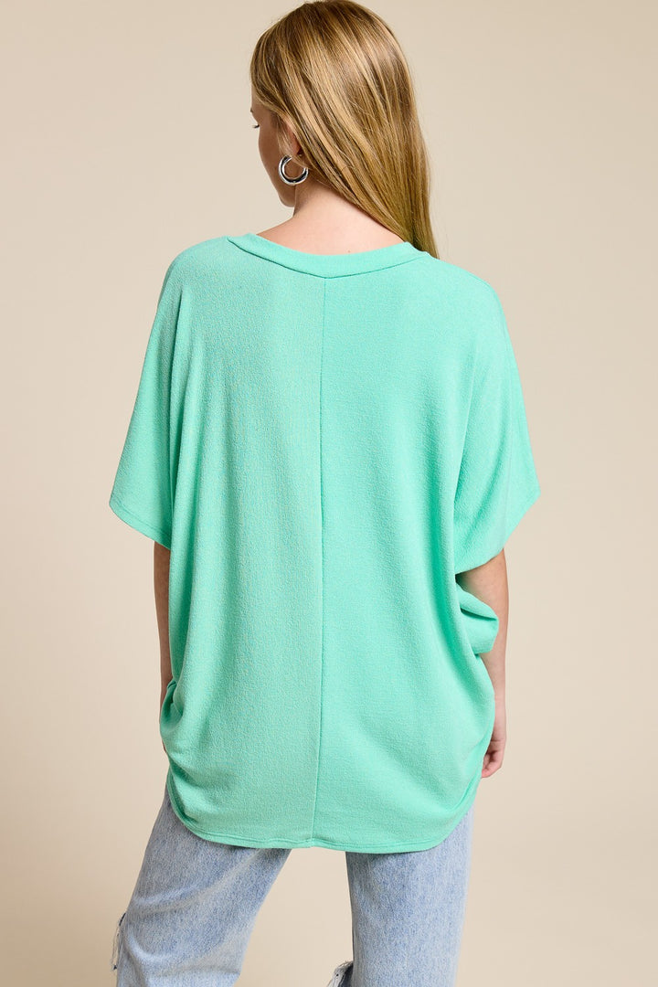 Jolie Slouchy Dolman Tee (Summer Green)