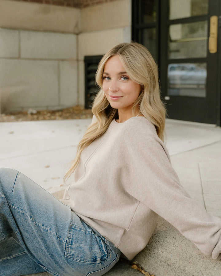 Zen Soft Knit Sweater (Heather Mocha)