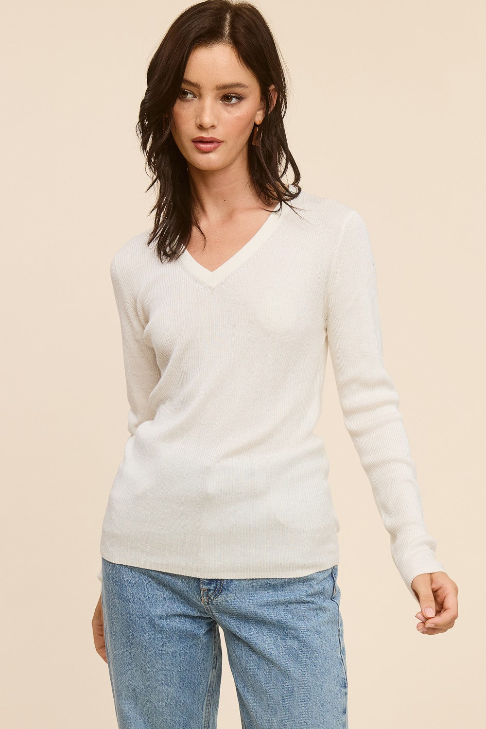 Jolie Merino Wool Sweater (Ivory)