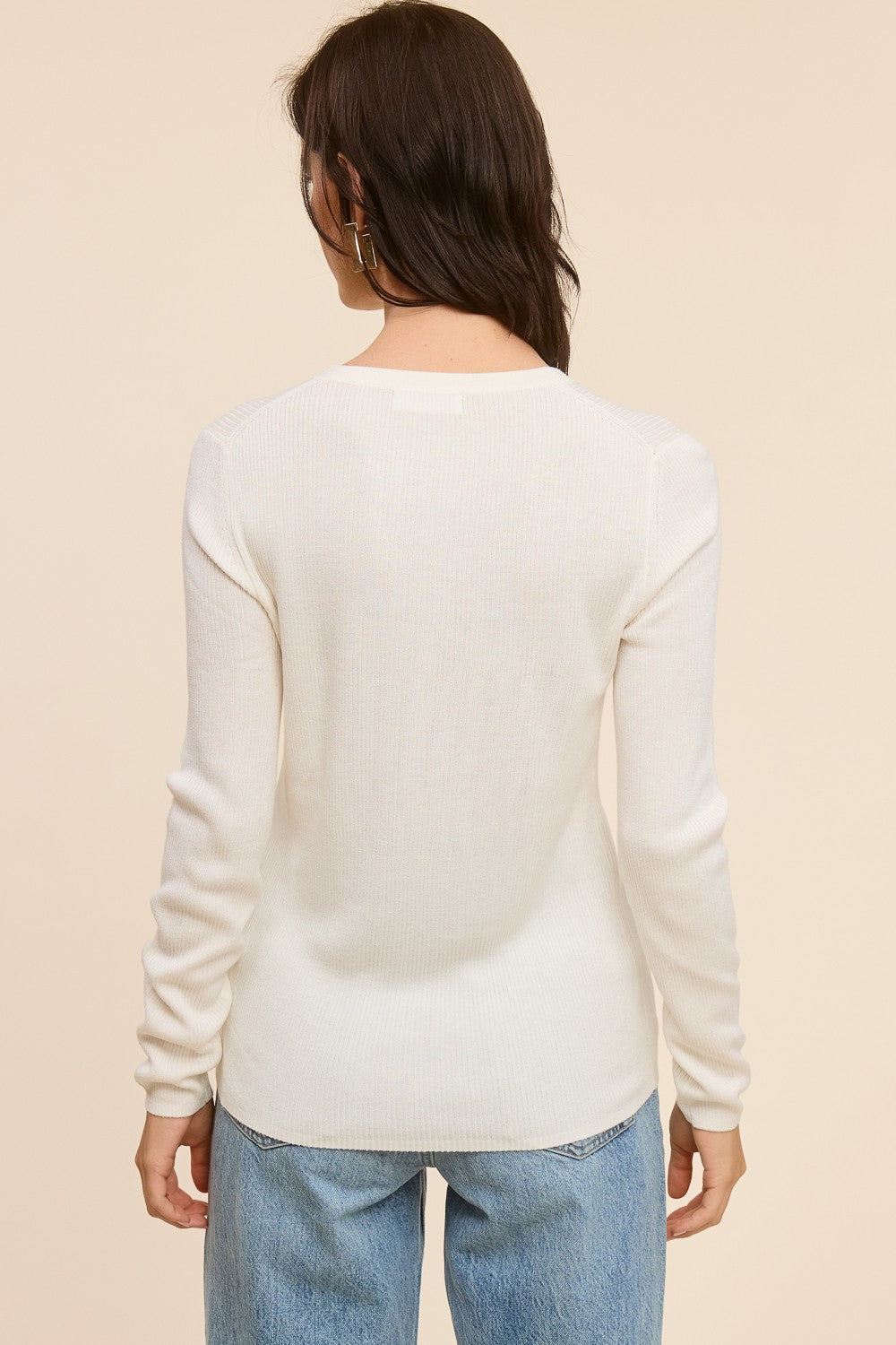 Jolie Merino Wool Sweater (Ivory)