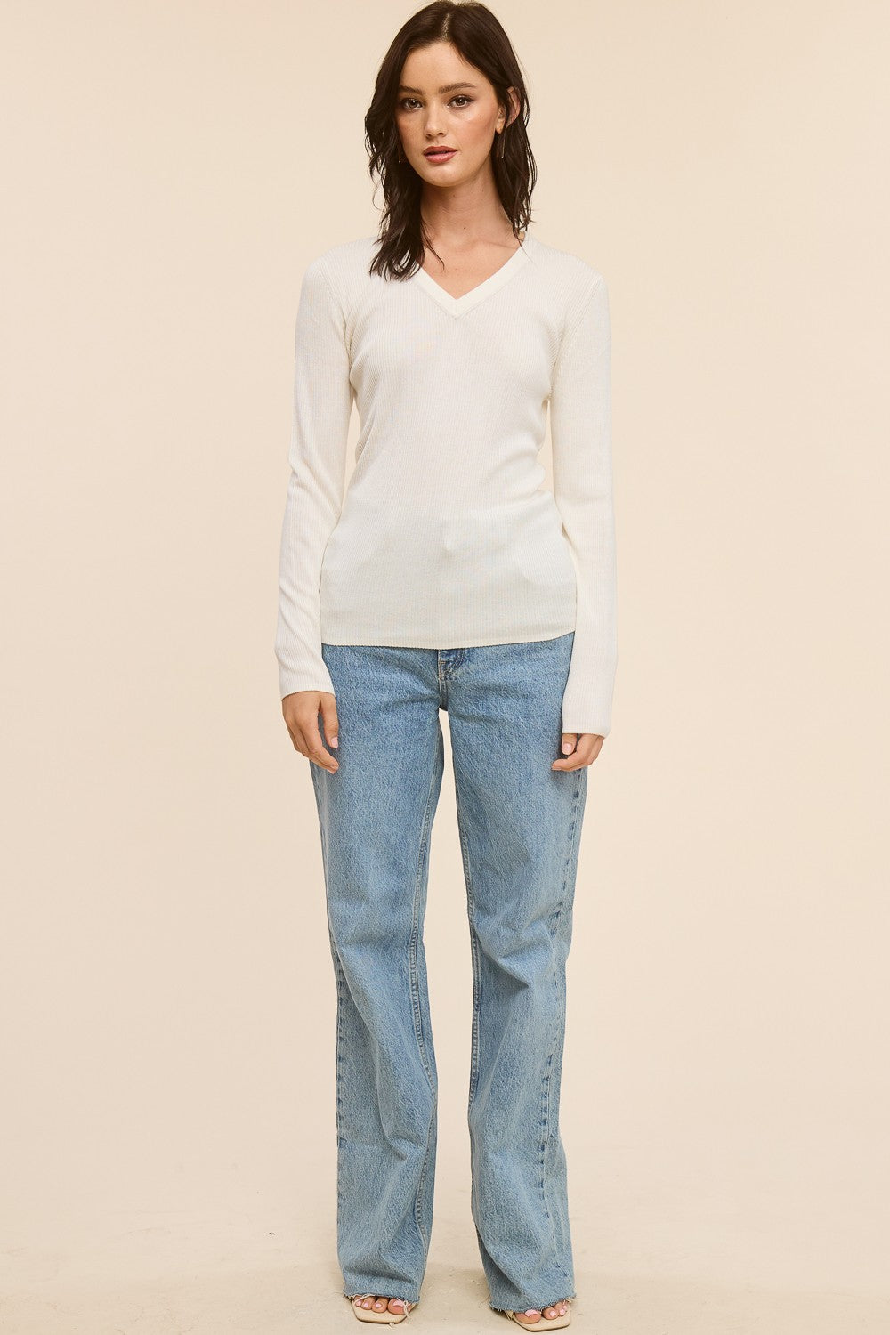 Jolie Merino Wool Sweater (Ivory)