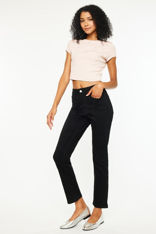 Kancan Adaline Slim Leg Jean (Black)