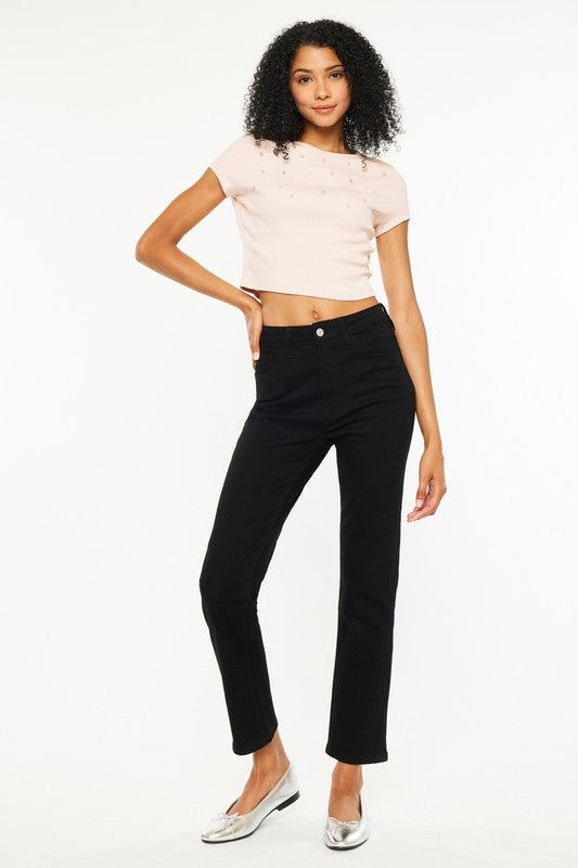 Kancan Adaline Slim Leg Jean (Black)