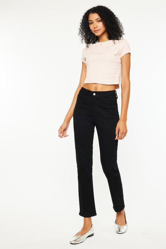 Kancan Adaline Slim Leg Jean (Black)