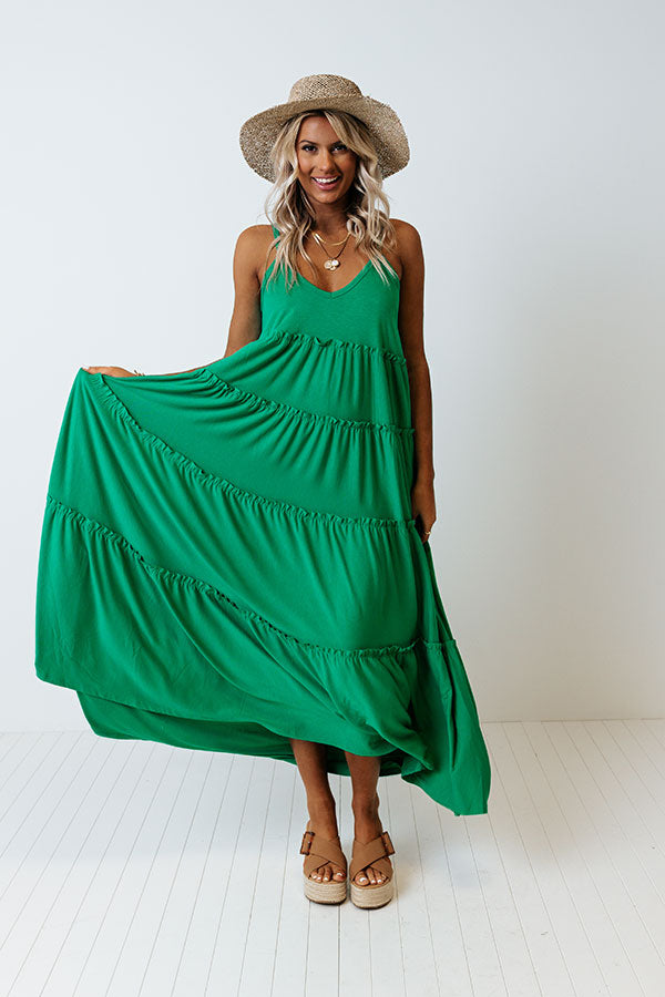 Zen Pocket Maxi Dress (Kelly Green)