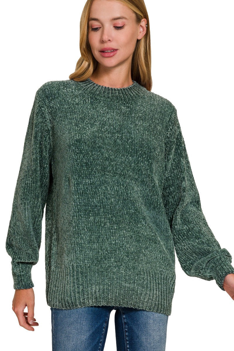 Zen Chenille Rib Sweater (Ash Jade)