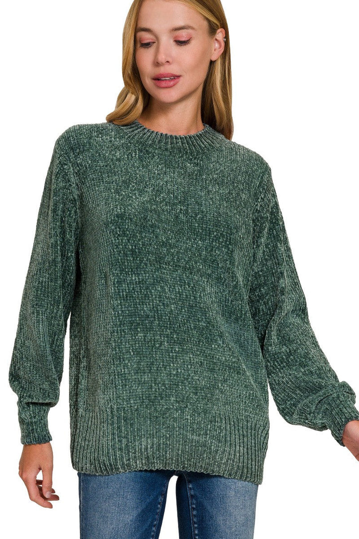 Zen Chenille Rib Sweater (Ash Jade)