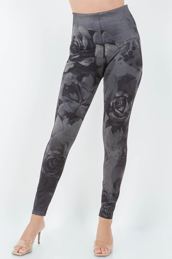 M Rena Dark Floral High Rise Legging