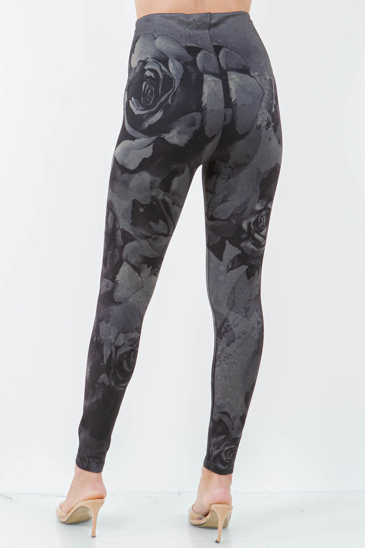 M Rena Dark Floral High Rise Legging