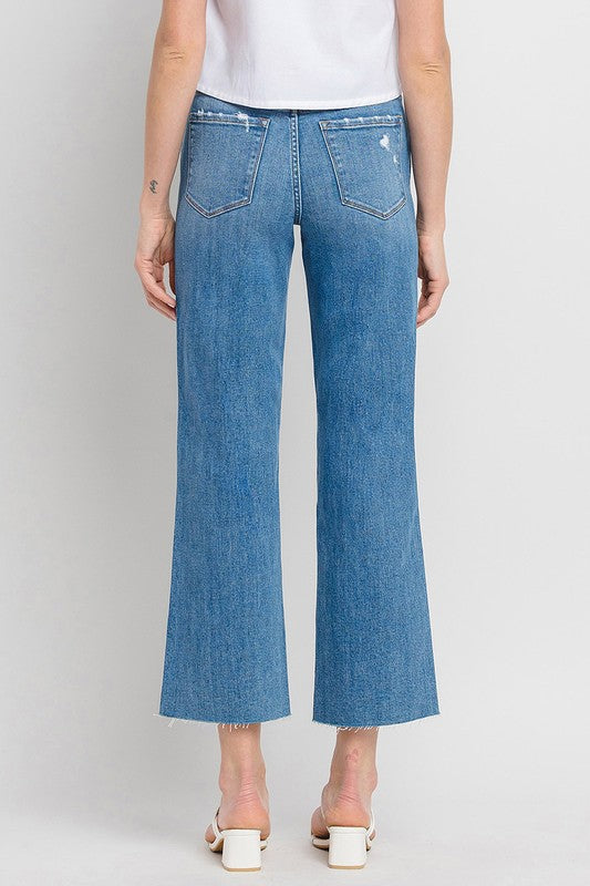 Flying Monkey Raw Hem Wide Leg Jean