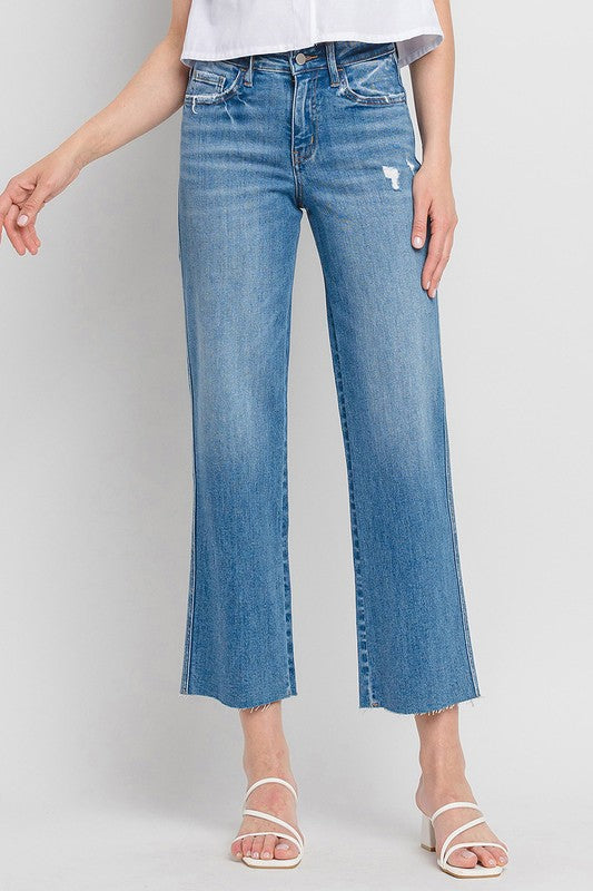 Flying Monkey Raw Hem Wide Leg Jean