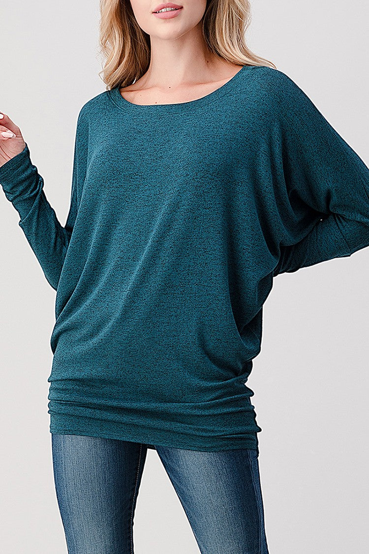 Natural Vibe Knit Long Sleeve (Teal Green)