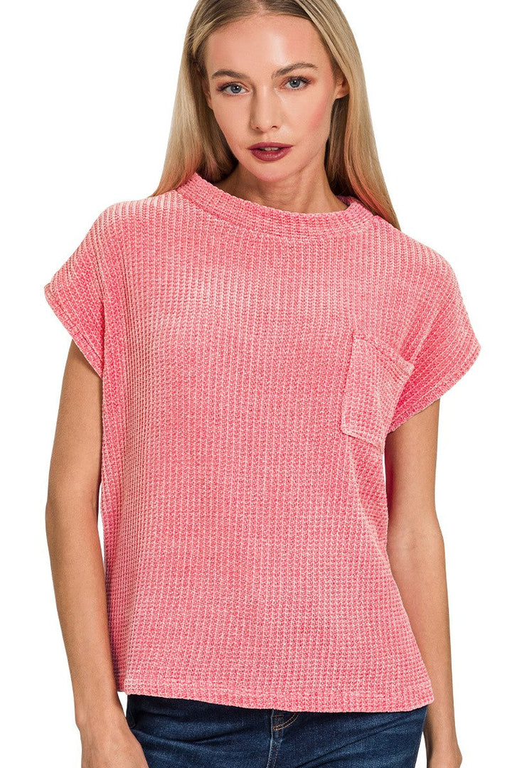 Zen Chenille Sweater Tee (Blush)