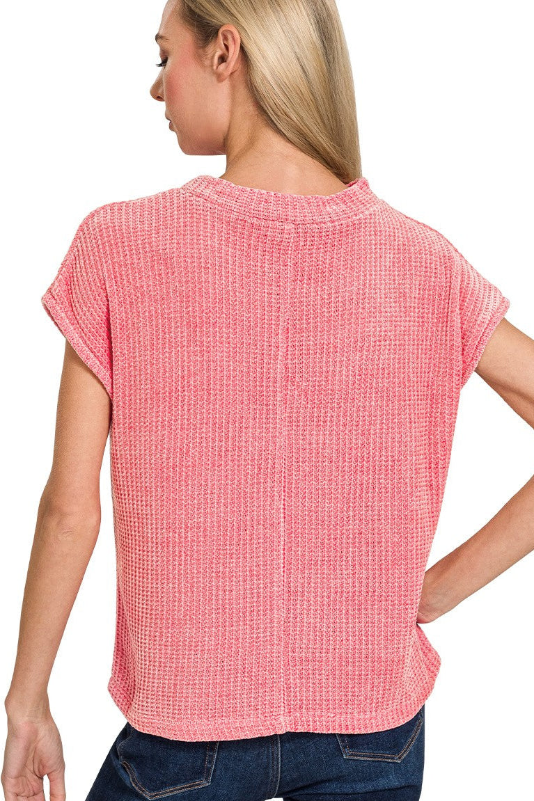 Zen Chenille Sweater Tee (Blush)